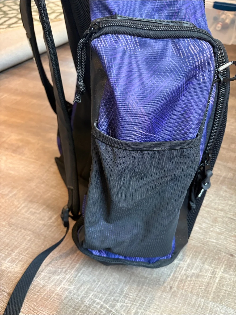 Arena Spiky III Allover 45L Backpack Swimming Bag Sport Team Energy Plum